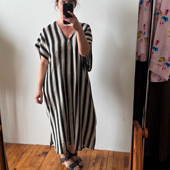 NWT TINTORETTO Striped Knit Beach Cover-Up Dress - Picture 1 of 10
